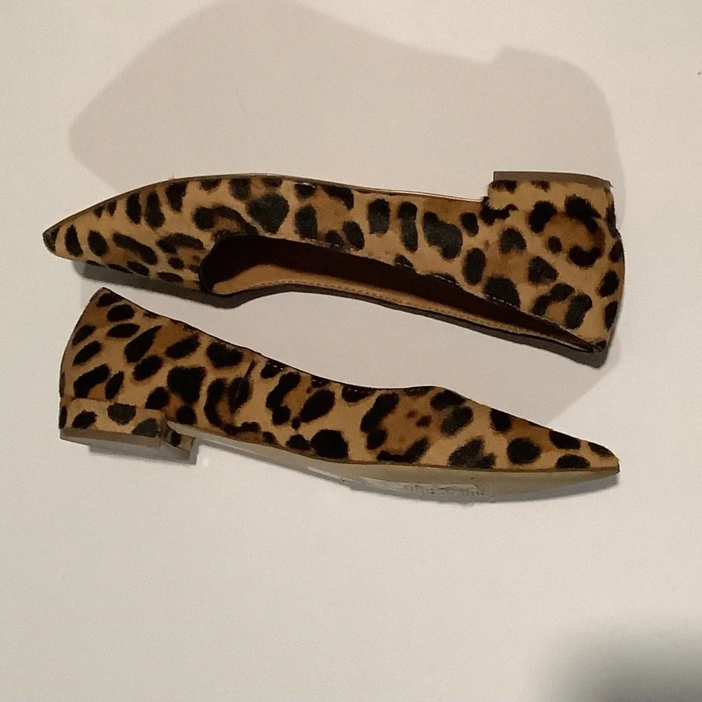 J Crew Factory Marina leopard calf hair flats - Picture 5 of 8